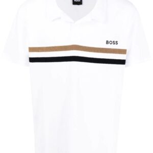 BOSS  embroidered-logo detail polo shirt