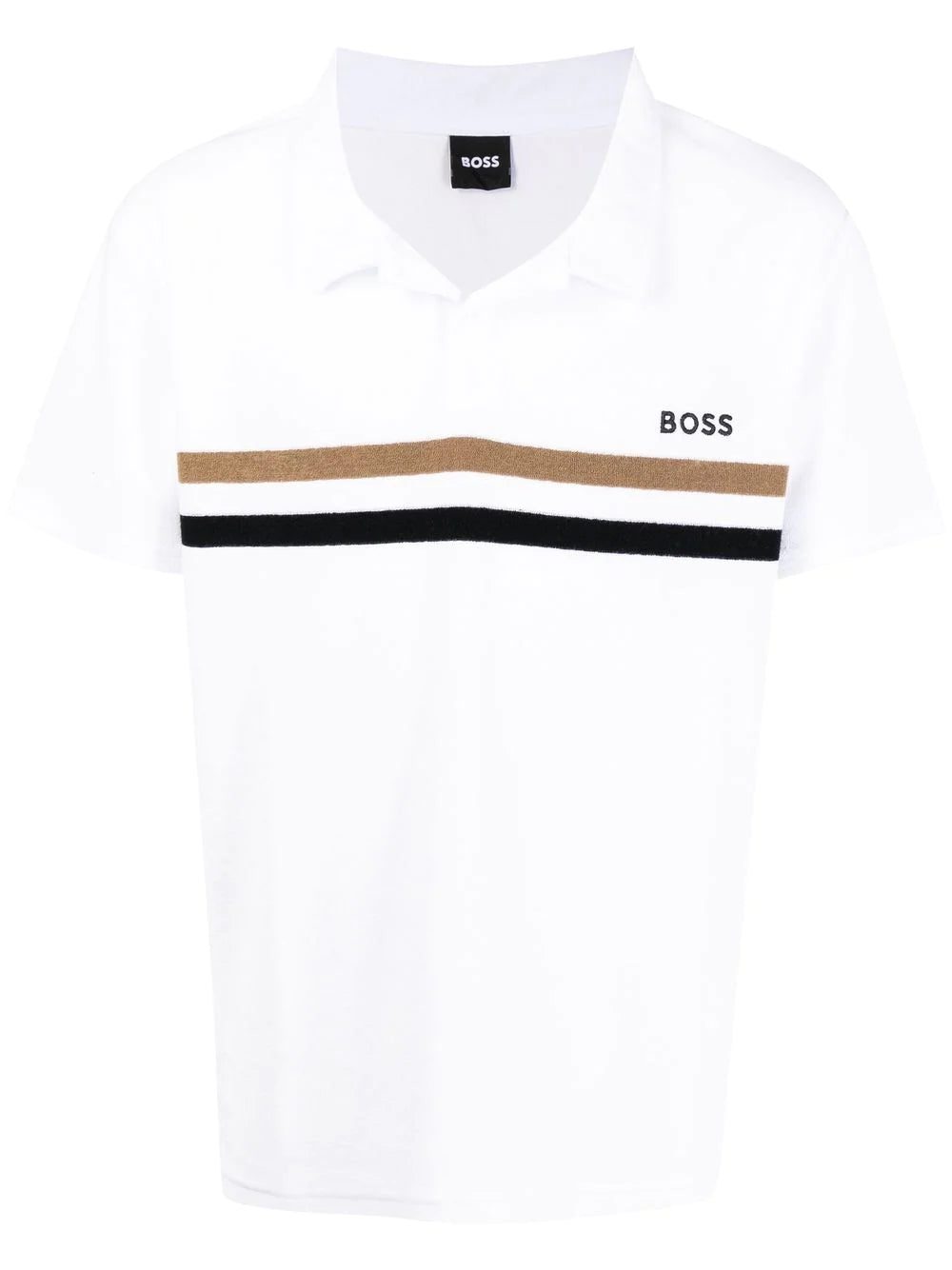 BOSS embroidered-logo detail polo shirt