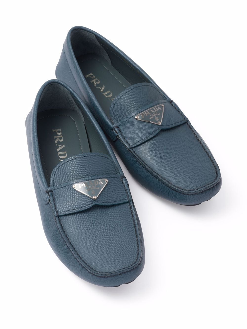 Prada triangle-logo penny-slot loafers - Image 4