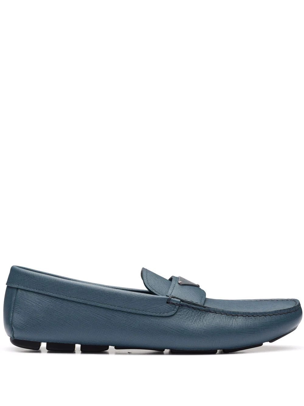 Prada triangle-logo penny-slot loafers