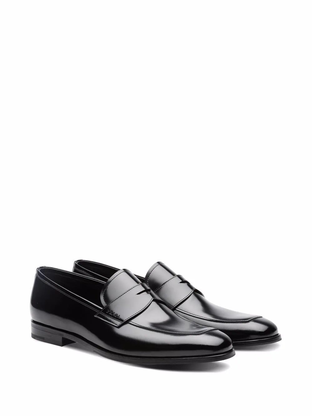 Prada brushed-leather loafers - Image 2