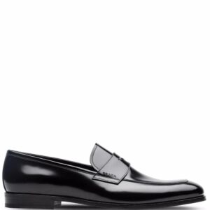 Prada brushed-leather loafers