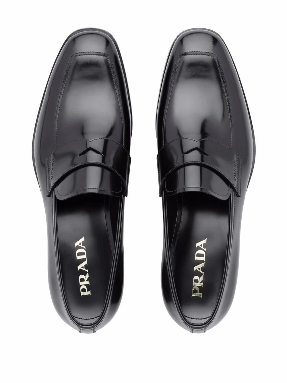 Prada brushed-leather loafers - Image 4