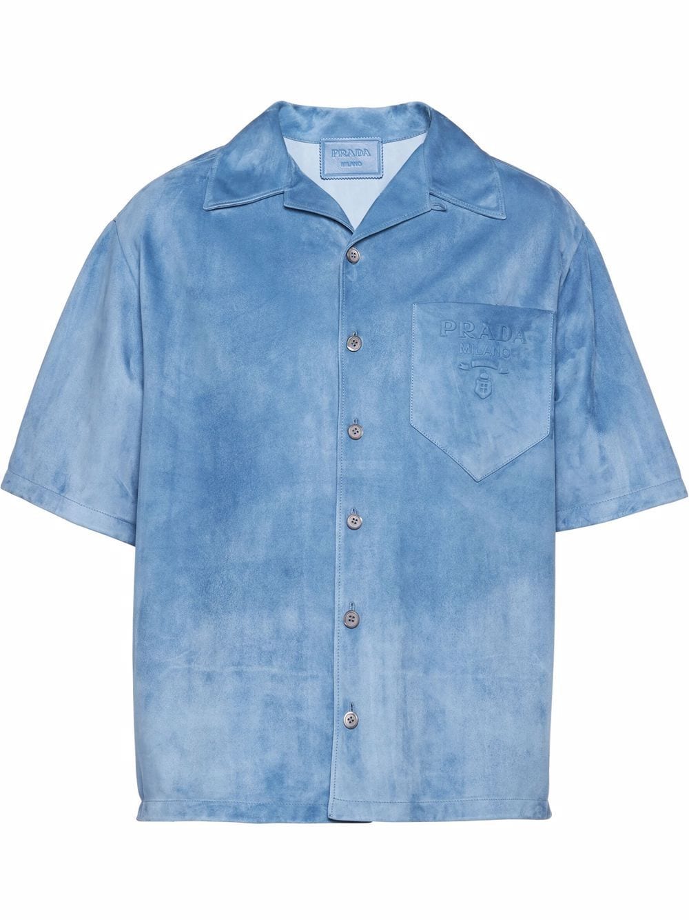 Prada short-sleeve suede shirt