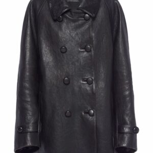 Prada  double-breasted leather jacket