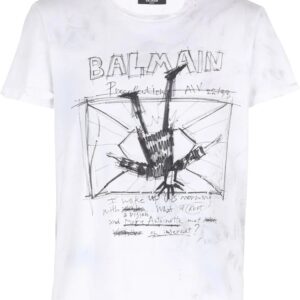 Balmain  graphic-print cotton T-shirt