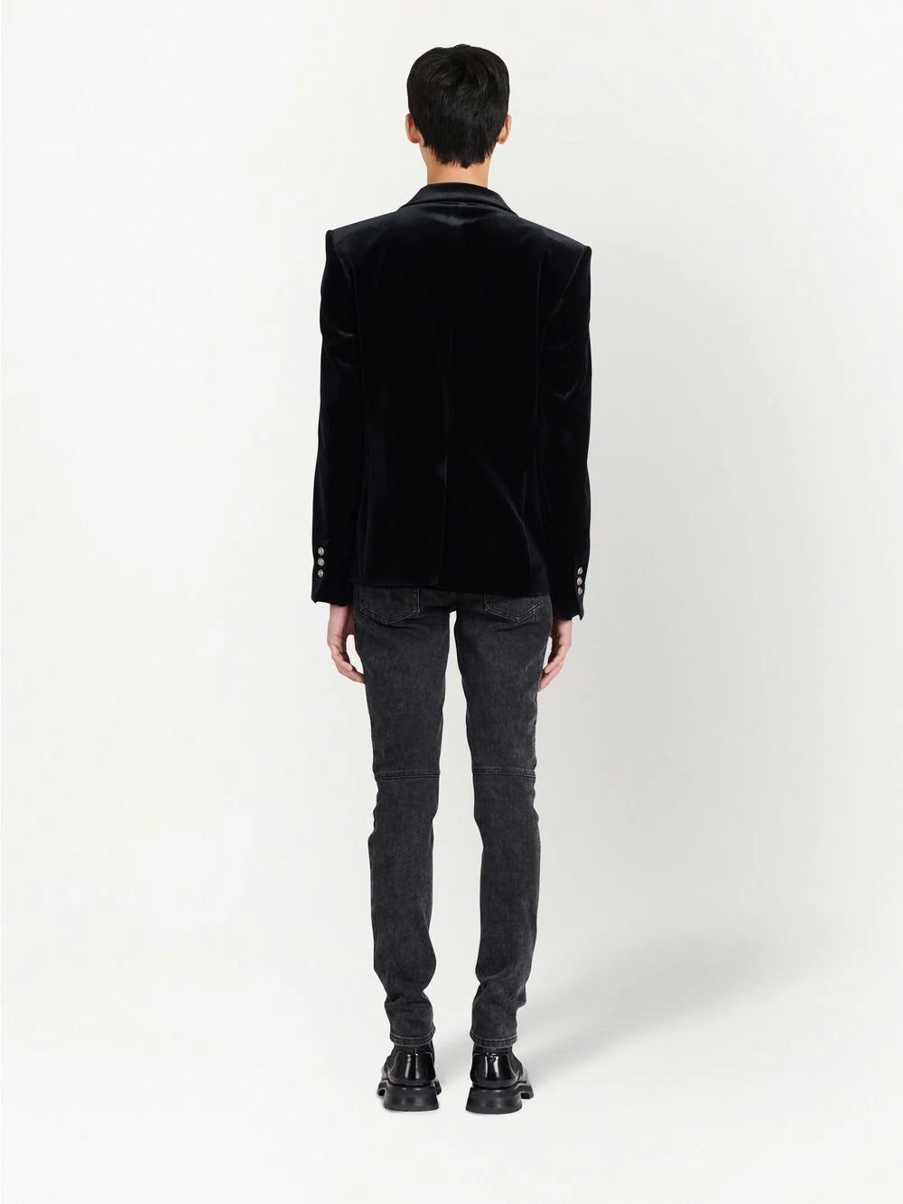 Balmain double-breasted velvet blazer - Image 4