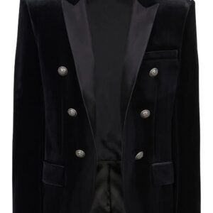 Balmain  double-breasted velvet blazer