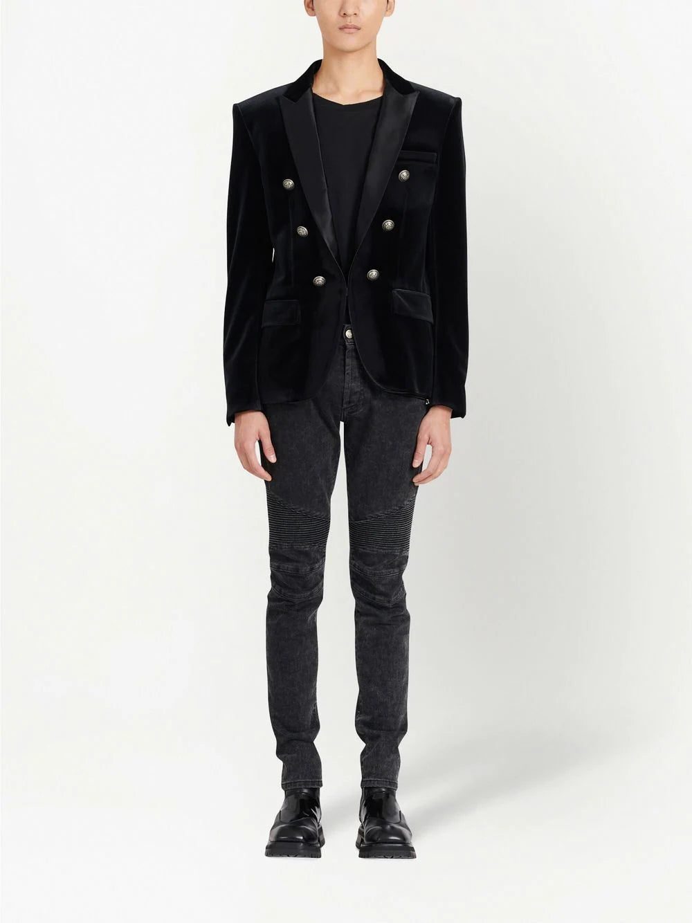 Balmain double-breasted velvet blazer - Image 3
