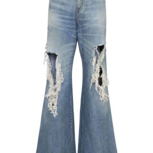 Balmain  ripped faded flared bootcut jeans