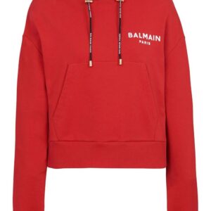 Balmain  logo print drawstring hoodie