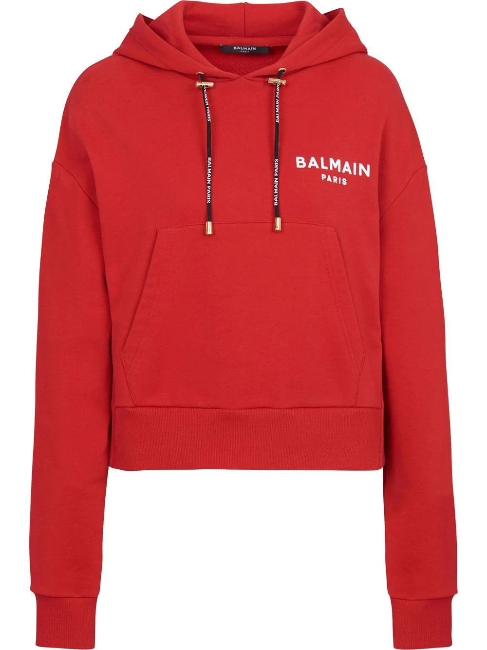 Balmain logo print drawstring hoodie