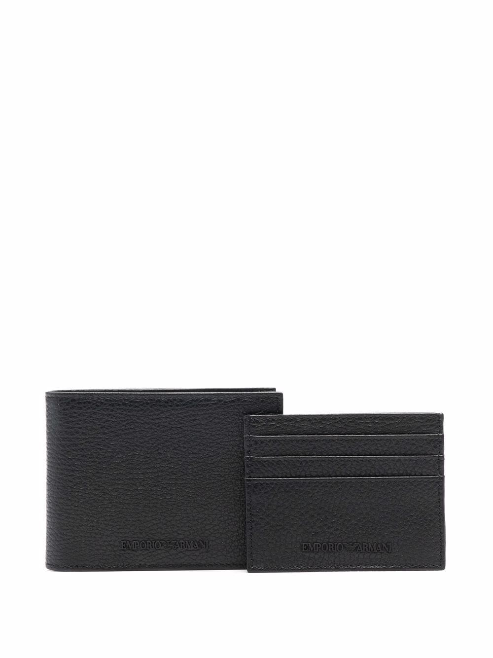 Emporio Armani logo-embossed leather wallet