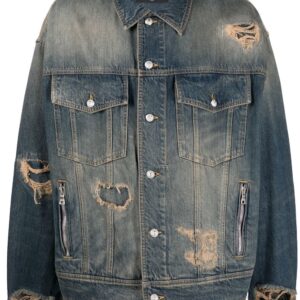 Balmain  distressed denim jacket