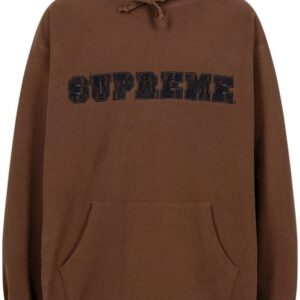 Supreme  lace-detail logo hoodie