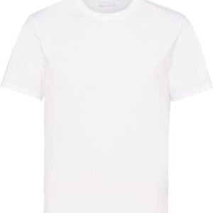 Prada  logo-embroidered crew-neck T-shirt