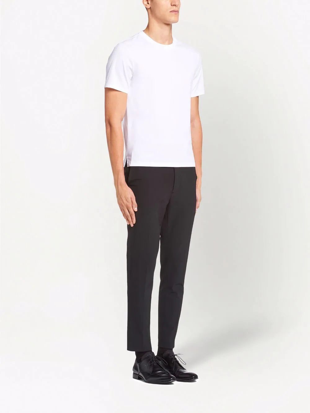 Prada logo-embroidered crew-neck T-shirt - Image 3