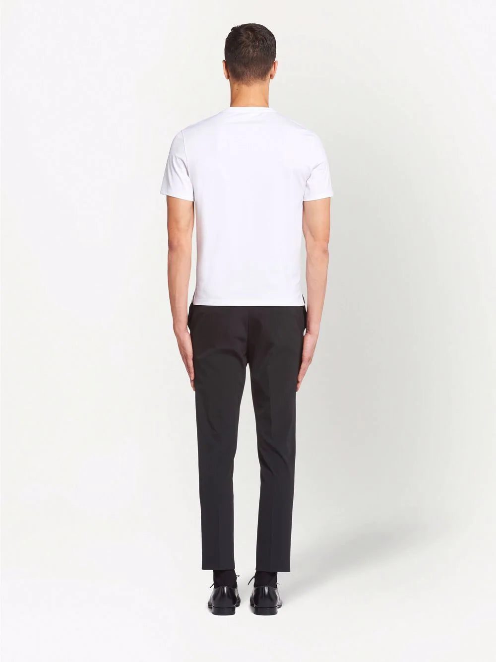 Prada logo-embroidered crew-neck T-shirt - Image 4