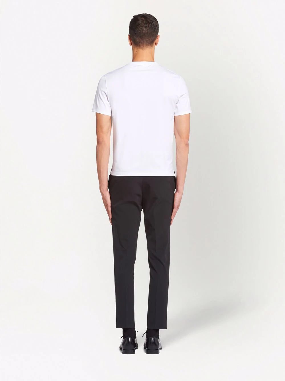 Prada logo-embroidered cotton T-shirt - Image 4