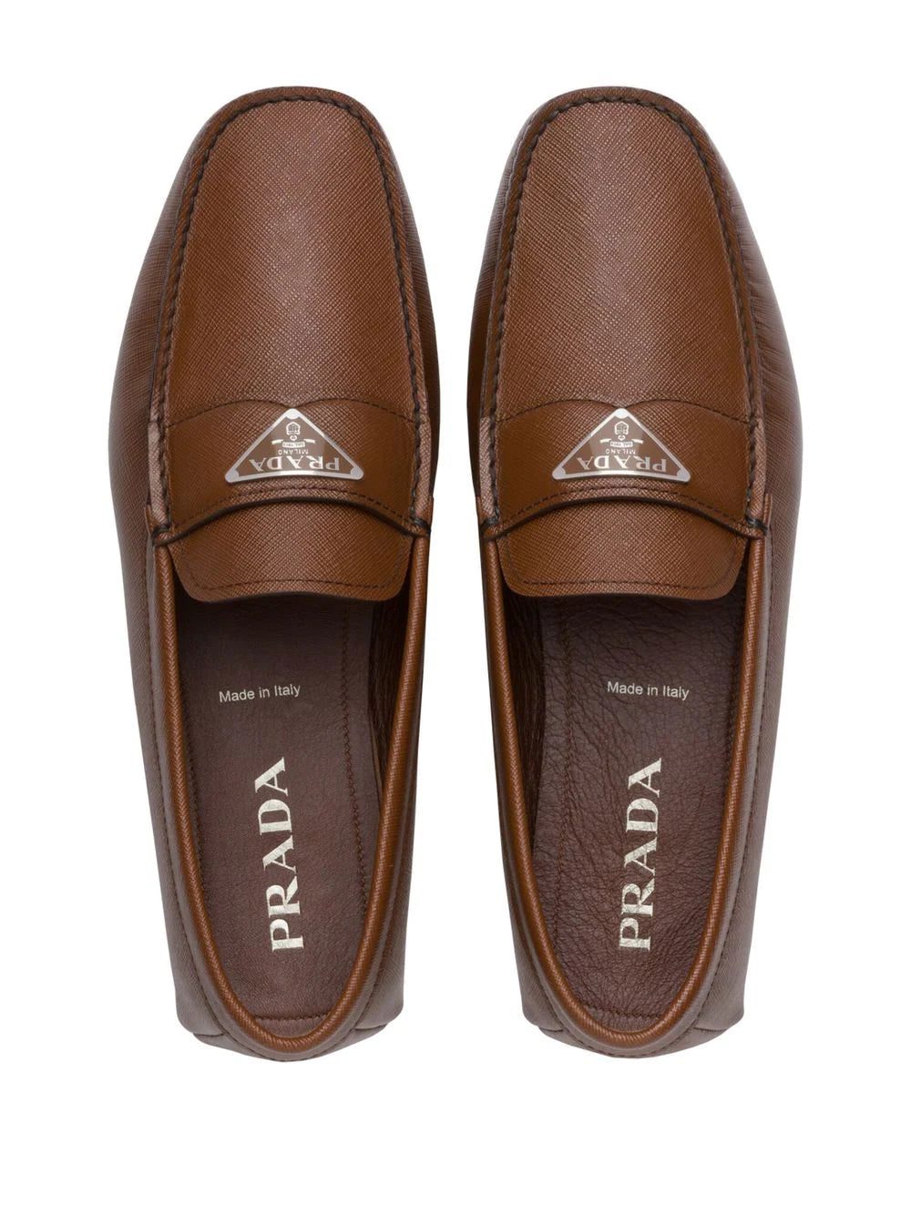 Prada triangle-logo penny-slot loafers - Image 4