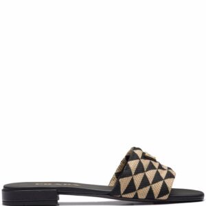 Prada geometric logo-plaque slides