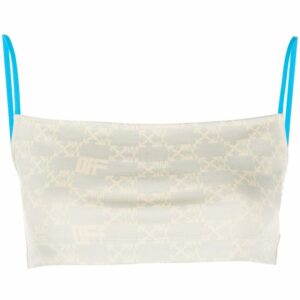 Off-White  square-neck crop top