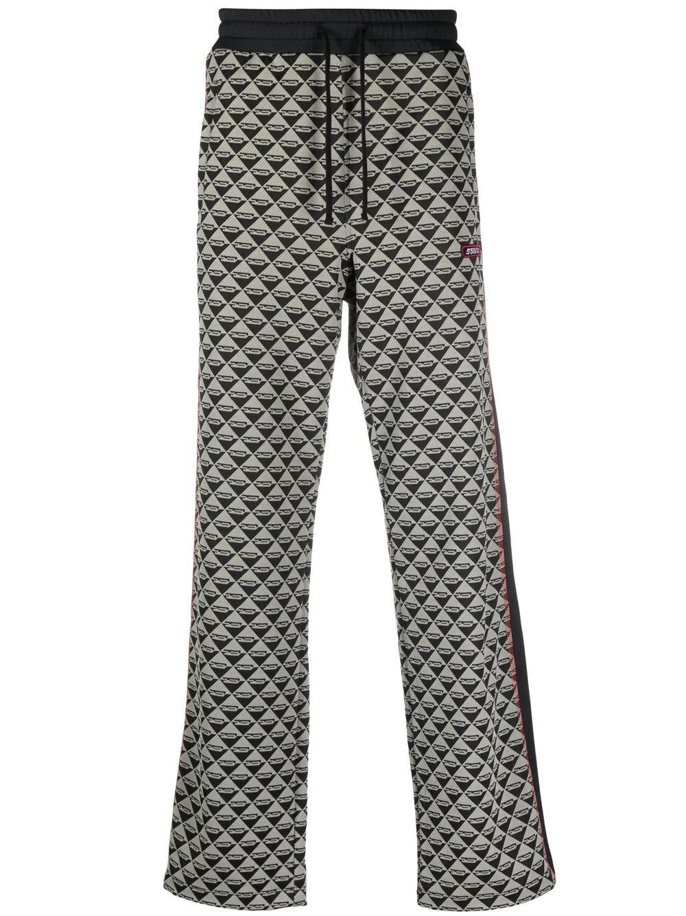Diesel geometric-pattern straight-leg trousers