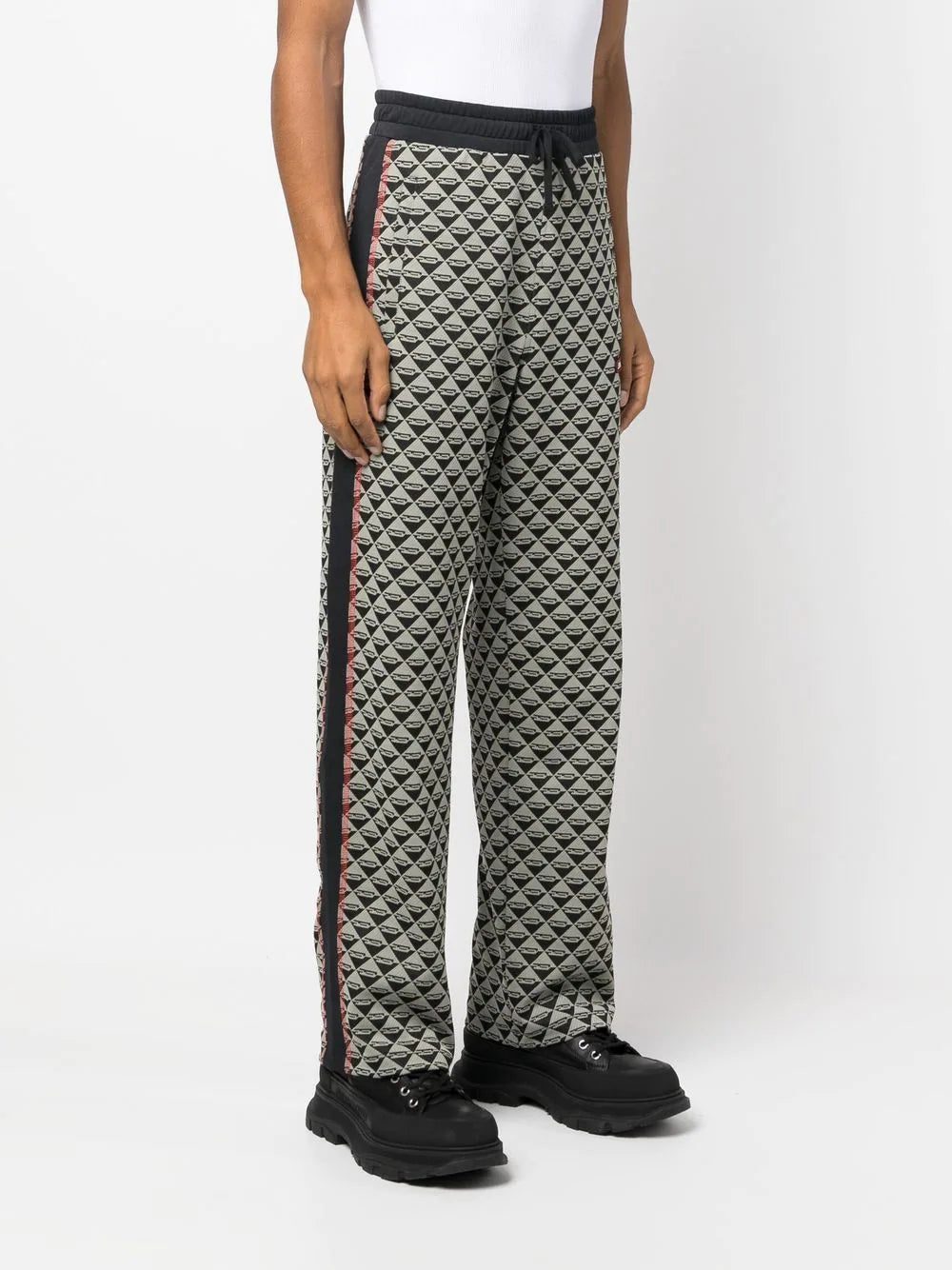 Diesel geometric-pattern straight-leg trousers - Image 3