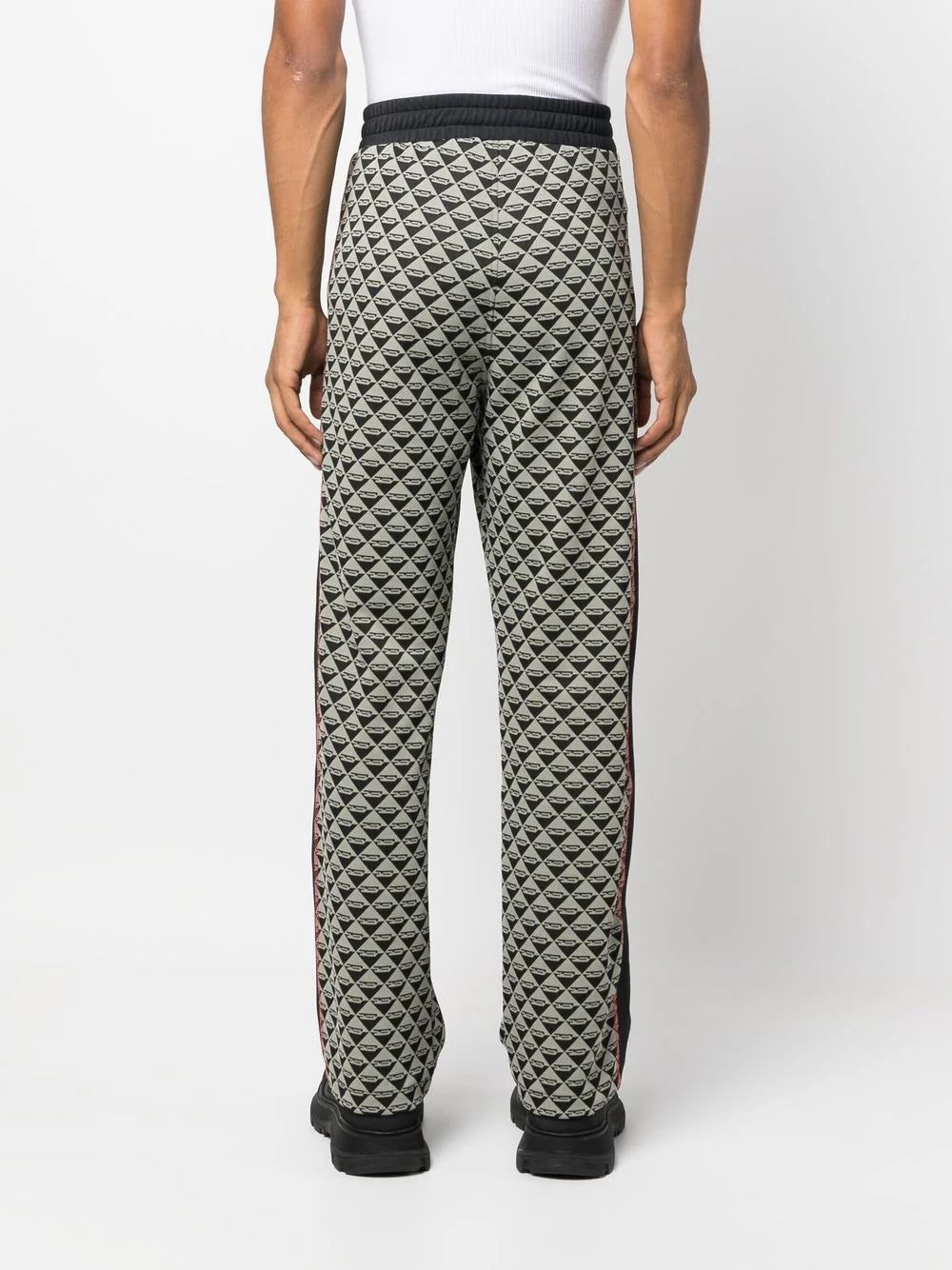 Diesel geometric-pattern straight-leg trousers - Image 4