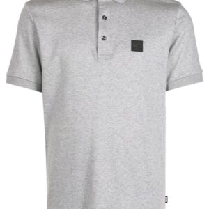 BOSS  logo-patch short-sleeved polo shirt