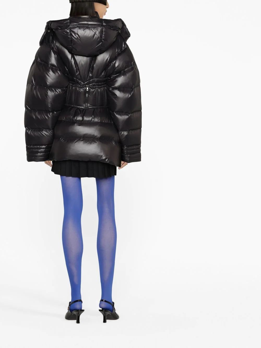 Versace logo-patch padded jacket - Image 4