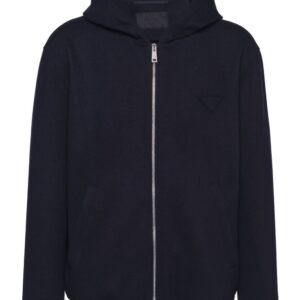 Prada zip-front wool hoodie