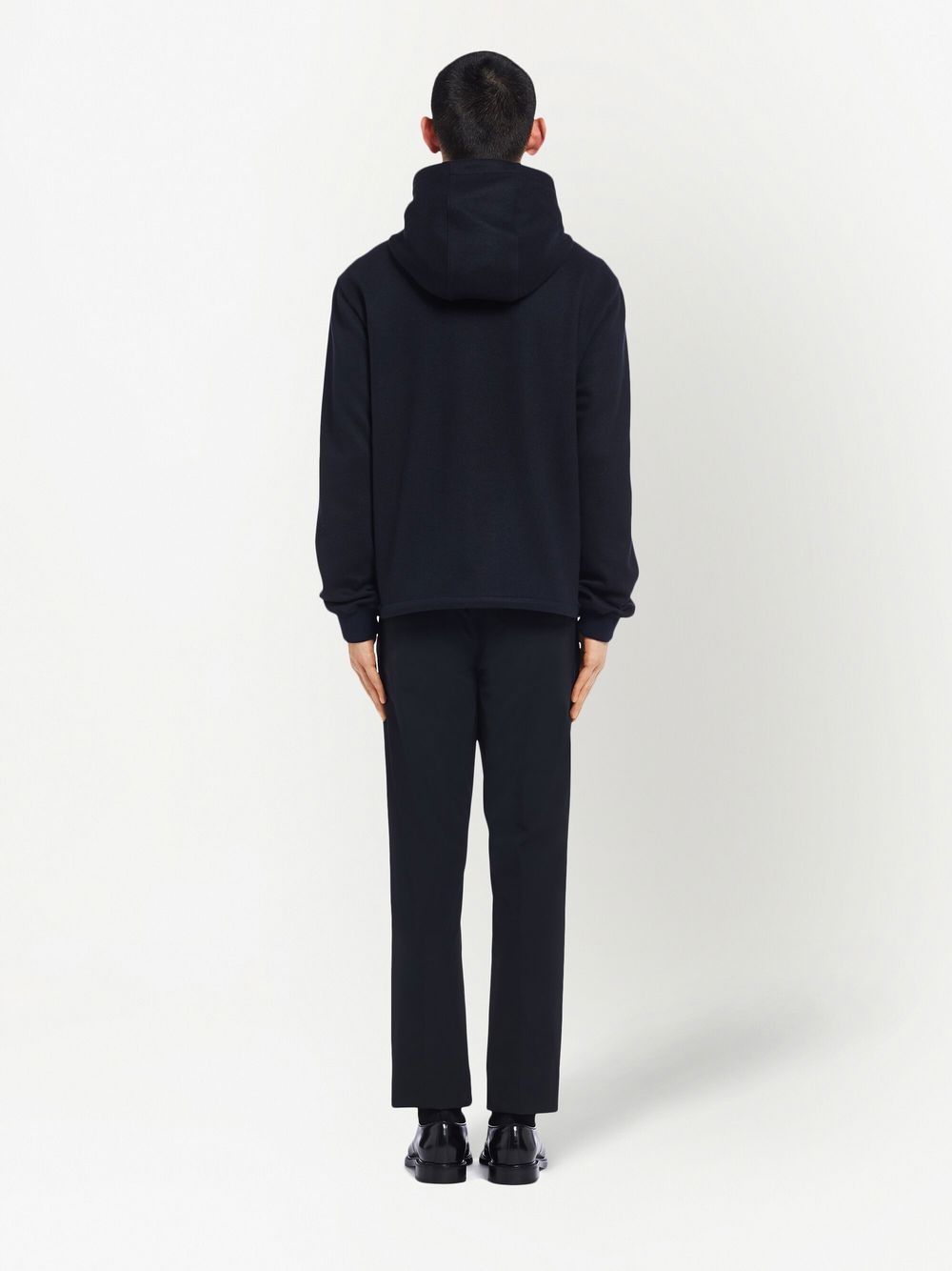 Prada zip-front wool hoodie - Image 3