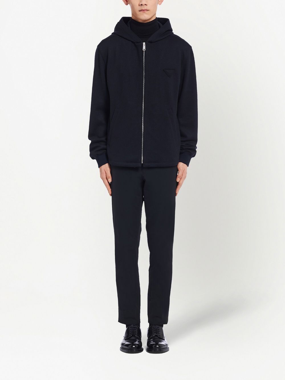 Prada zip-front wool hoodie - Image 2