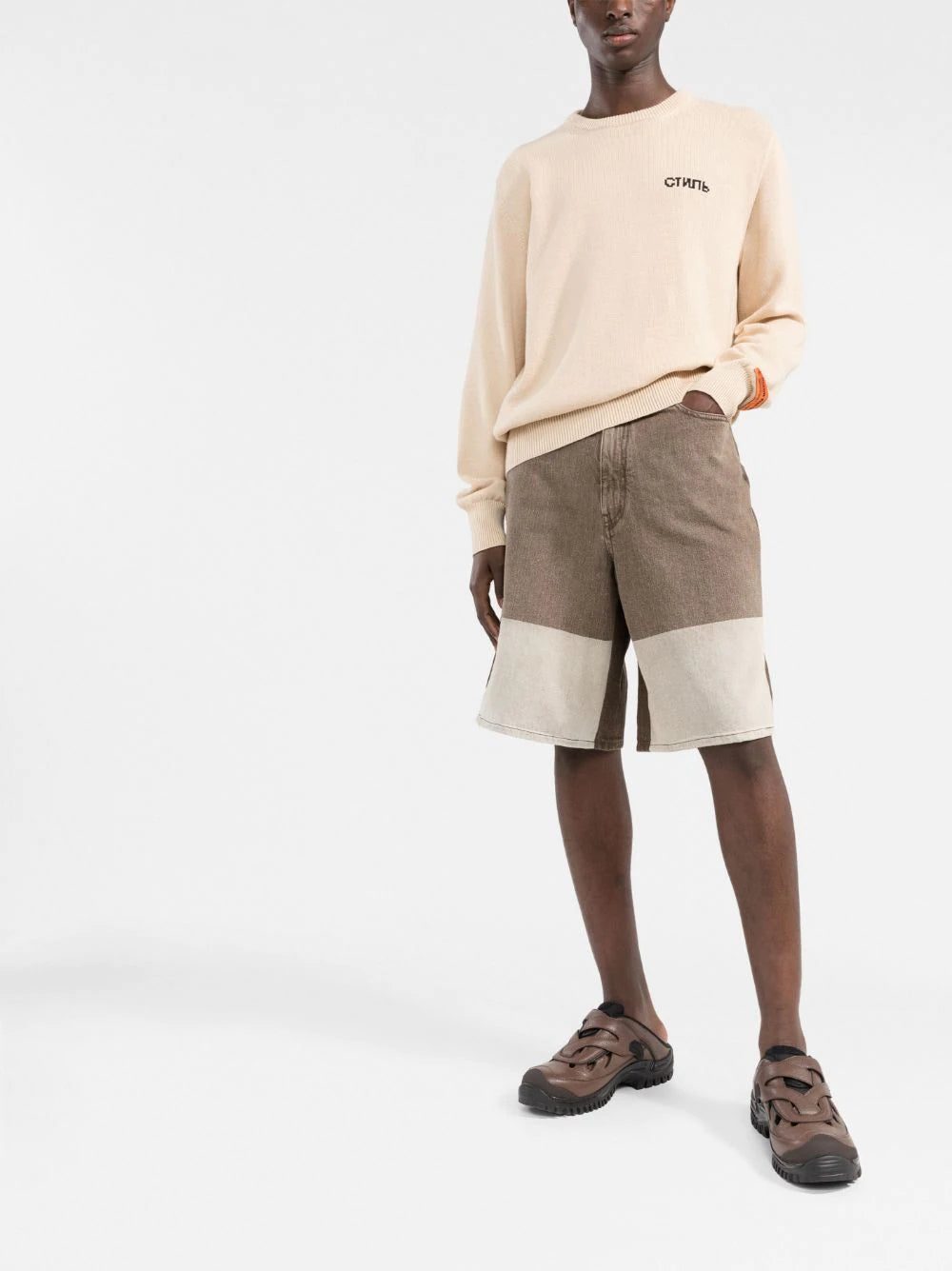 Off-White high-waisted denim shorts - Image 2