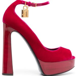 Tom Ford 145mm platform velvet sandals