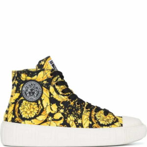 Versace baroque print high-top sneakers