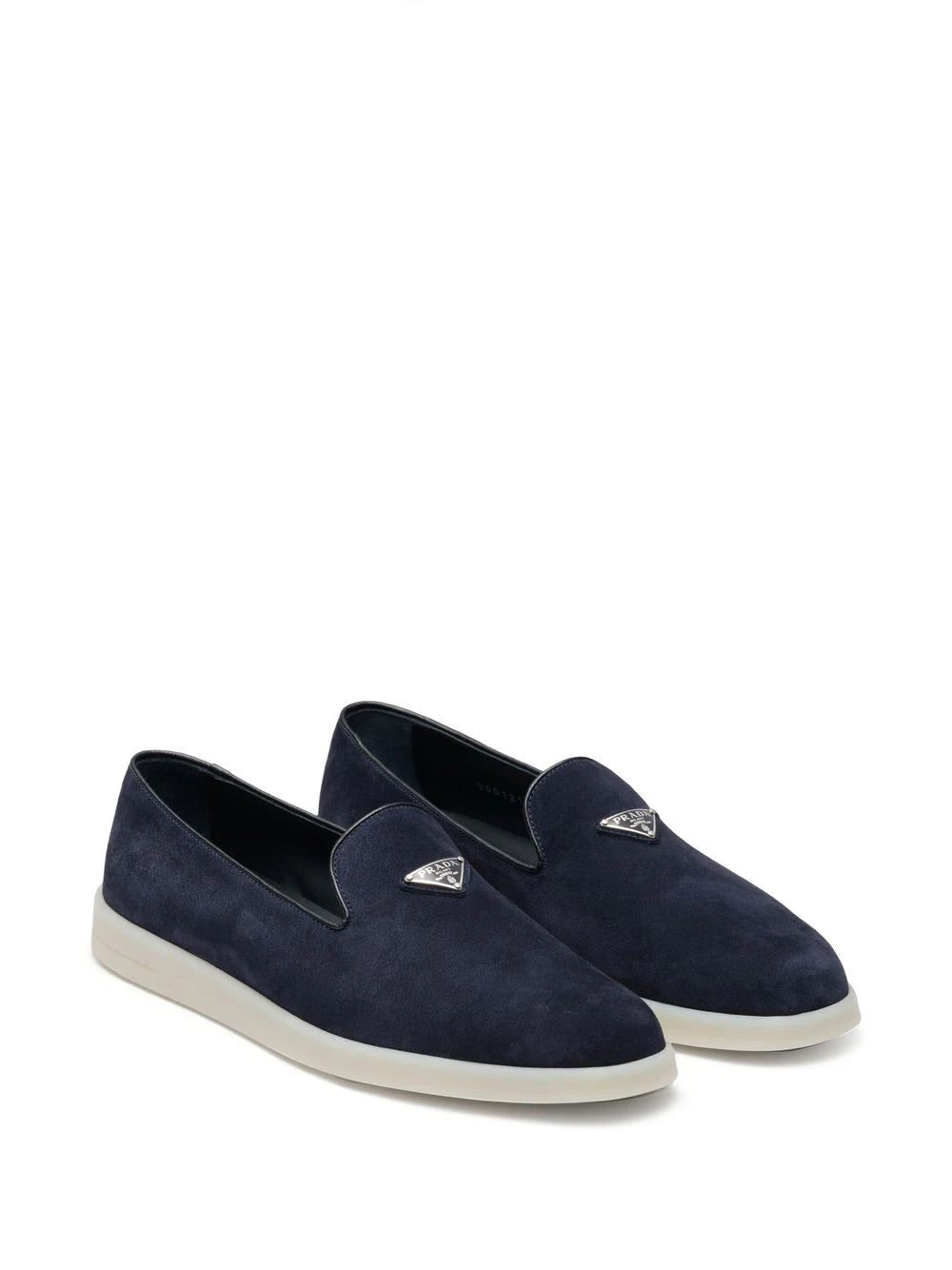 Prada triangle-patch suede loafers - Image 2