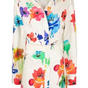 Off-White floral-print twisted shirtdress