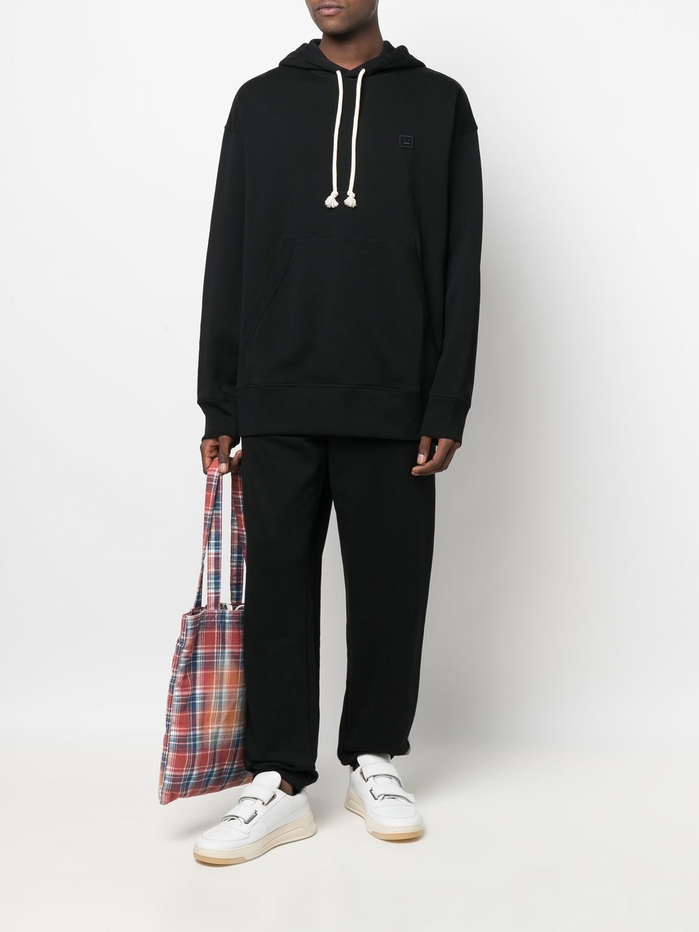 Acne Studios face-patch organic cotton hoodie - Image 2