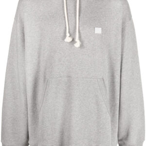 Acne Studios chest logo-patch melange hoodie