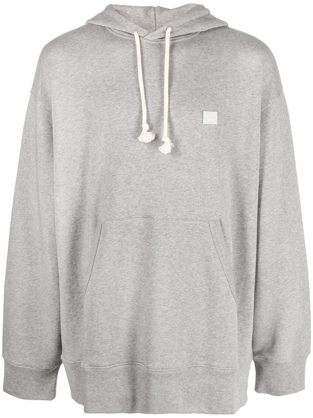 Acne Studios chest logo-patch melange hoodie