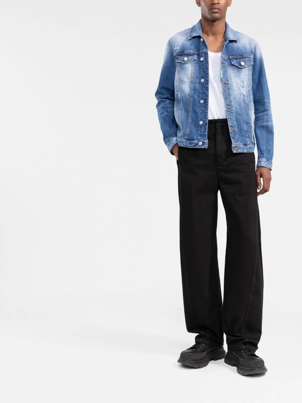 Dsquared2 faded-effect denim jacket - Image 2