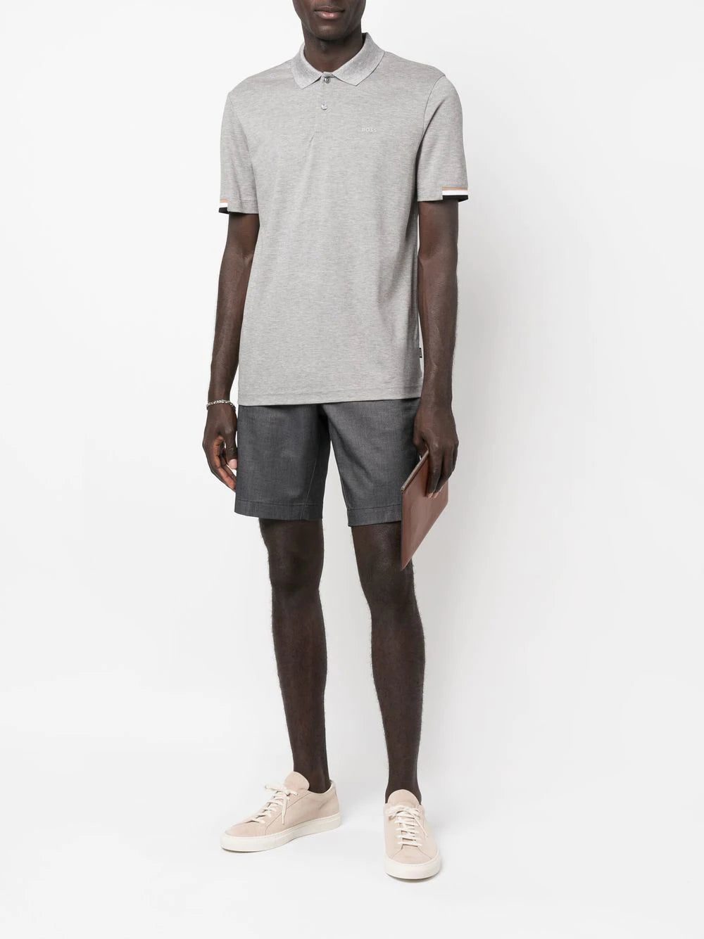 BOSS stripe-collar short sleeved polo shirt - Image 2