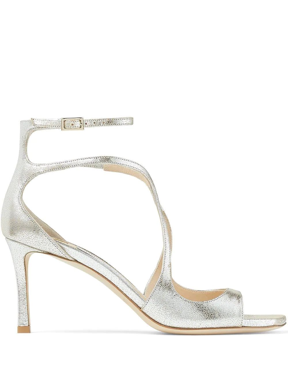 Jimmy choo Azia 75mm metallic-effect sandals