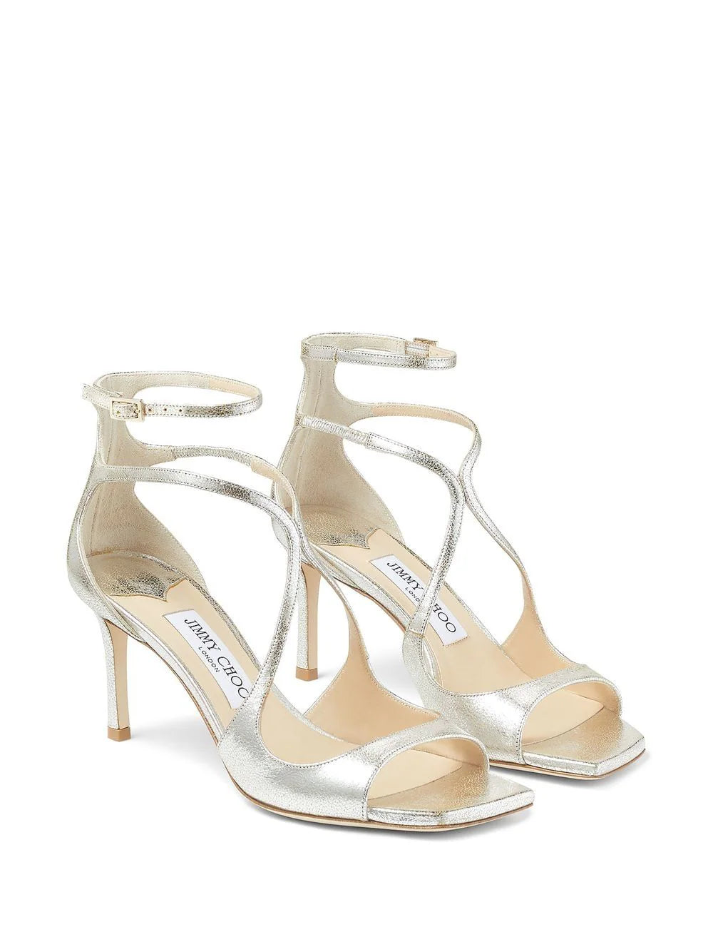 Jimmy Choo Azia 75mm metallic-effect sandals - Image 2