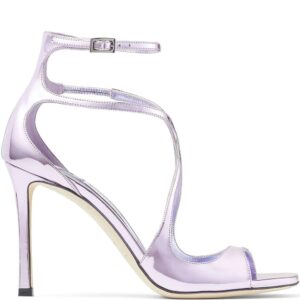 Jimmy choo  Azia 95mm metallic-effect sandals