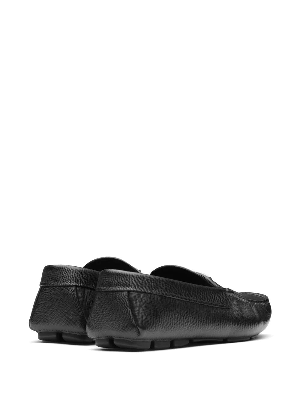 Prada logo-plaque leather loafers - Image 3