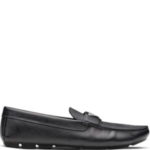 Prada  logo-plaque leather loafers