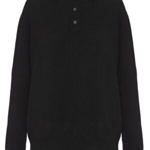 Prada long-sleeved knitted polo shirt